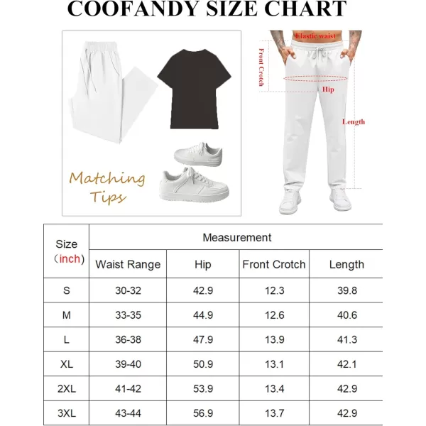 COOFANDY Men's Casual Drawstring Pants Regular Fit Elastic Waist Cotton Basic Straight Leg Cargo Pants