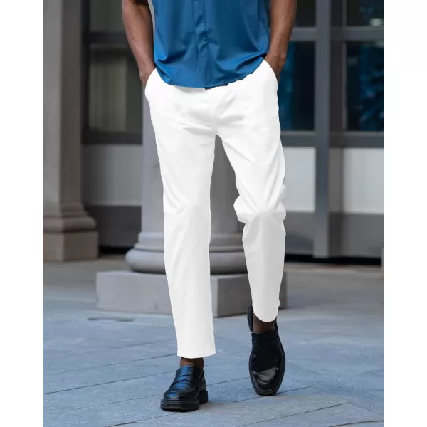 COOFANDY Men's Casual Drawstring Pants Regular Fit Elastic Waist Cotton Basic Straight Leg Cargo Pants