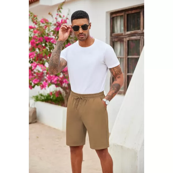 COOFANDY Men's Casual Drawstring Shorts Lightweight Elastic Waist Walking Shorts with Pockets