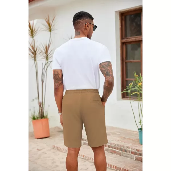 COOFANDY Men's Casual Drawstring Shorts Lightweight Elastic Waist Walking Shorts with Pockets