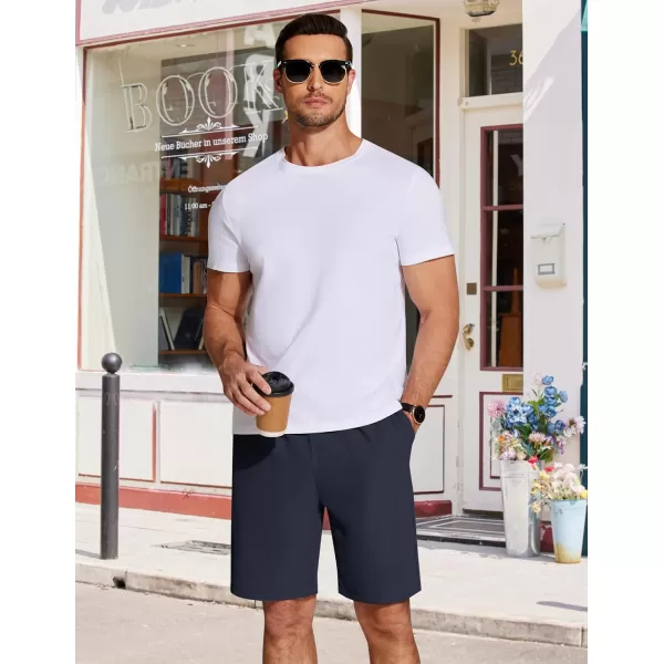 COOFANDY Men's Casual Drawstring Shorts Lightweight Elastic Waist Walking Shorts with Pockets