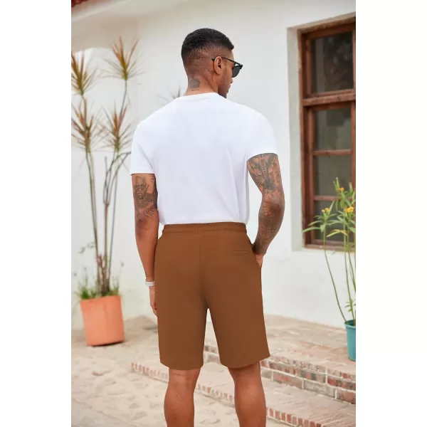 COOFANDY Men's Casual Drawstring Shorts Lightweight Elastic Waist Walking Shorts with Pockets