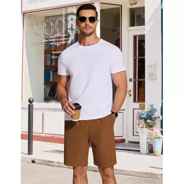 COOFANDY Men's Casual Drawstring Shorts Lightweight Elastic Waist Walking Shorts with Pockets
