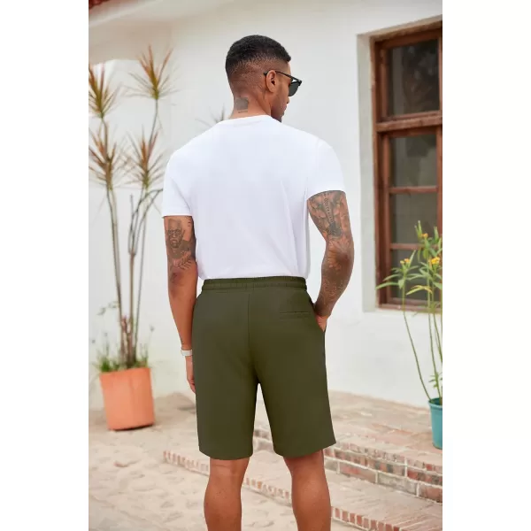 COOFANDY Men's Casual Drawstring Shorts Lightweight Elastic Waist Walking Shorts with Pockets