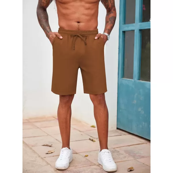 COOFANDY Men's Casual Drawstring Shorts Lightweight Elastic Waist Walking Shorts with Pockets