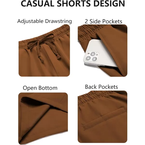 COOFANDY Men's Casual Drawstring Shorts Lightweight Elastic Waist Walking Shorts with Pockets