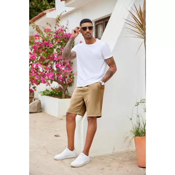 COOFANDY Men's Casual Drawstring Shorts Lightweight Elastic Waist Walking Shorts with Pockets