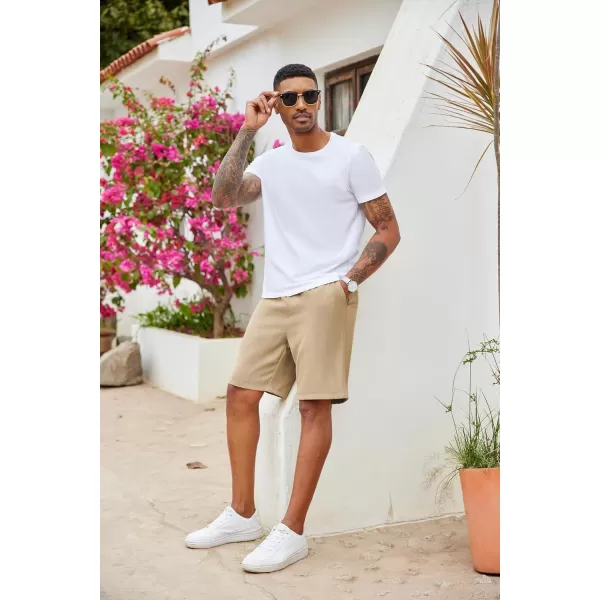 COOFANDY Men's Casual Drawstring Shorts Lightweight Elastic Waist Walking Shorts with Pockets