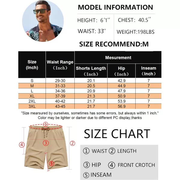 COOFANDY Men's Casual Drawstring Shorts Lightweight Elastic Waist Walking Shorts with Pockets