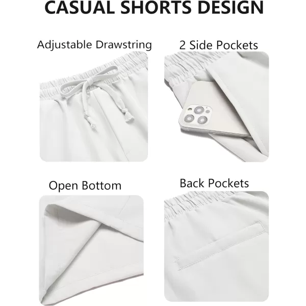 COOFANDY Men's Casual Drawstring Shorts Lightweight Elastic Waist Walking Shorts with Pockets