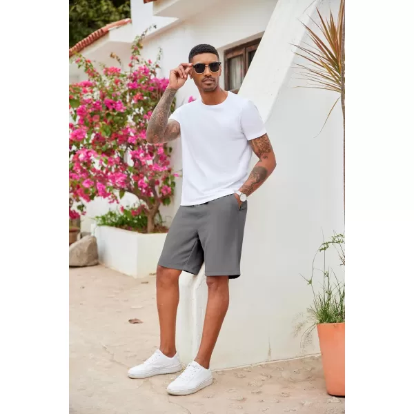 COOFANDY Men's Casual Drawstring Shorts Lightweight Elastic Waist Walking Shorts with Pockets
