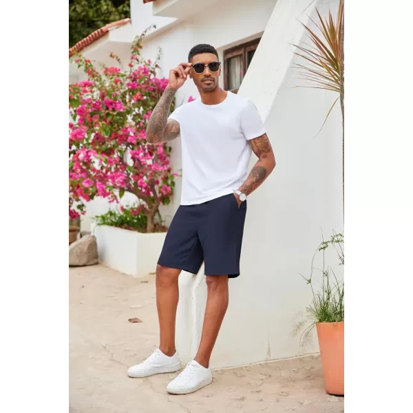 COOFANDY Men's Casual Drawstring Shorts Lightweight Elastic Waist Walking Shorts with Pockets