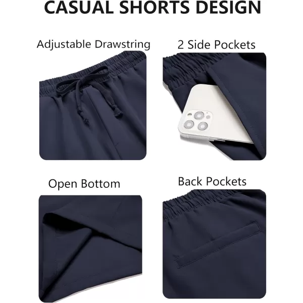 COOFANDY Men's Casual Drawstring Shorts Lightweight Elastic Waist Walking Shorts with Pockets