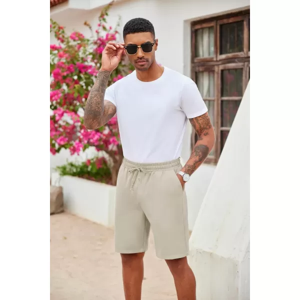 COOFANDY Men's Casual Drawstring Shorts Lightweight Elastic Waist Walking Shorts with Pockets