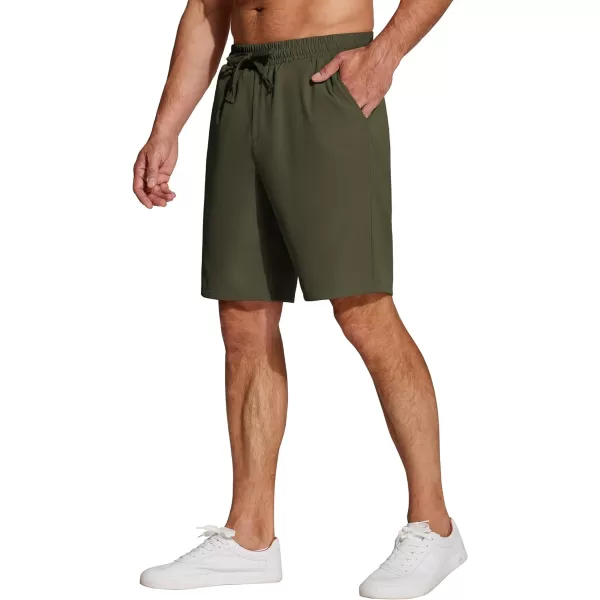 COOFANDY Men's Casual Drawstring Shorts Lightweight Elastic Waist Walking Shorts with Pockets