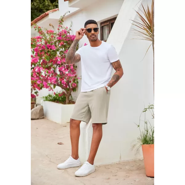 COOFANDY Men's Casual Drawstring Shorts Lightweight Elastic Waist Walking Shorts with Pockets
