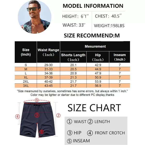 COOFANDY Men's Casual Drawstring Shorts Lightweight Elastic Waist Walking Shorts with Pockets