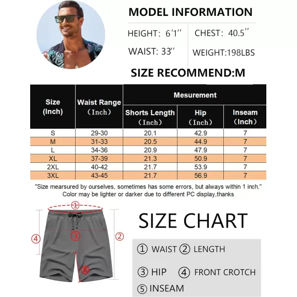 COOFANDY Men's Casual Drawstring Shorts Lightweight Elastic Waist Walking Shorts with Pockets