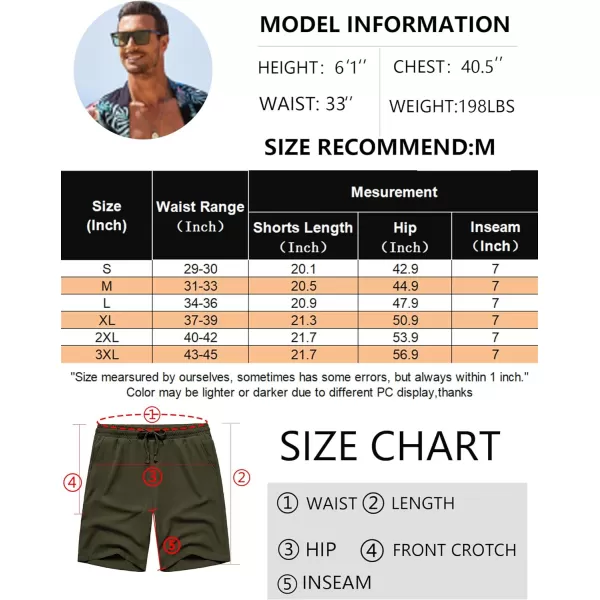 COOFANDY Men's Casual Drawstring Shorts Lightweight Elastic Waist Walking Shorts with Pockets