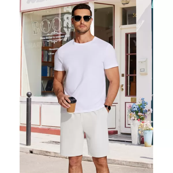 COOFANDY Men's Casual Drawstring Shorts Lightweight Elastic Waist Walking Shorts with Pockets