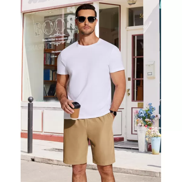 COOFANDY Men's Casual Drawstring Shorts Lightweight Elastic Waist Walking Shorts with Pockets