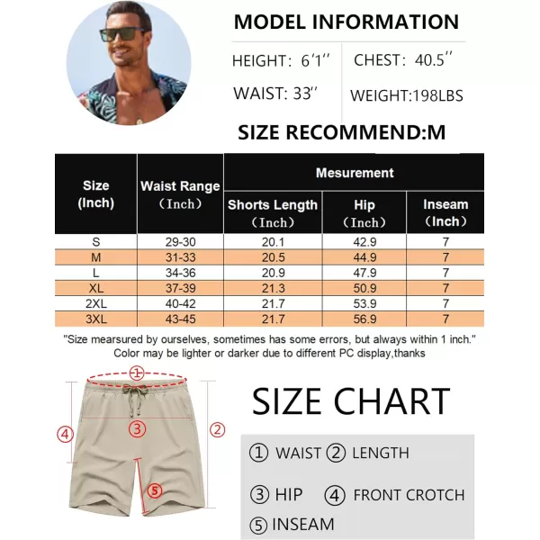 COOFANDY Men's Casual Drawstring Shorts Lightweight Elastic Waist Walking Shorts with Pockets