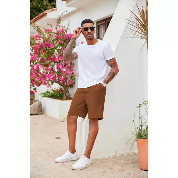 COOFANDY Men's Casual Drawstring Shorts Lightweight Elastic Waist Walking Shorts with Pockets