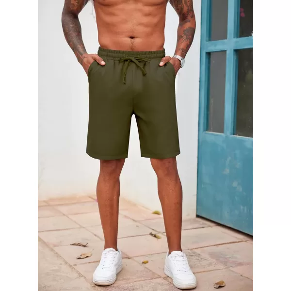 COOFANDY Men's Casual Drawstring Shorts Lightweight Elastic Waist Walking Shorts with Pockets