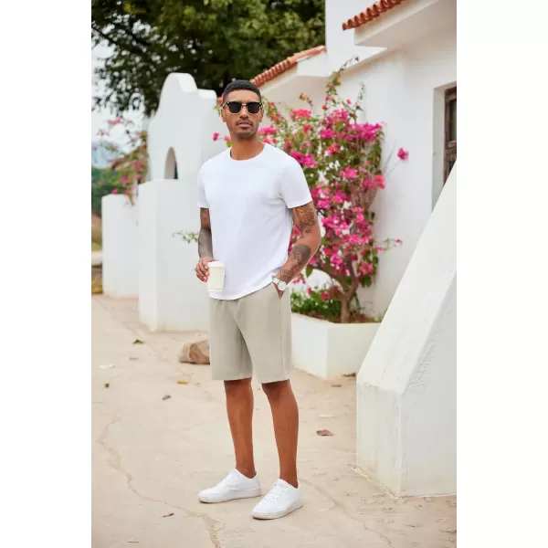 COOFANDY Men's Casual Drawstring Shorts Lightweight Elastic Waist Walking Shorts with Pockets