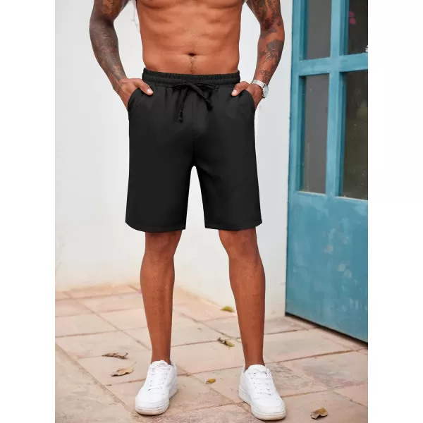 COOFANDY Men's Casual Drawstring Shorts Lightweight Elastic Waist Walking Shorts with Pockets