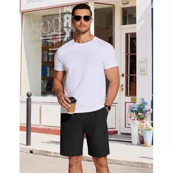 COOFANDY Men's Casual Drawstring Shorts Lightweight Elastic Waist Walking Shorts with Pockets