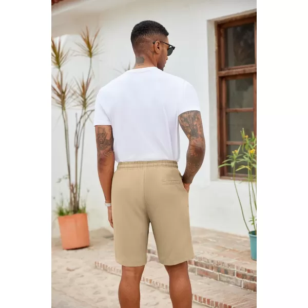COOFANDY Men's Casual Drawstring Shorts Lightweight Elastic Waist Walking Shorts with Pockets