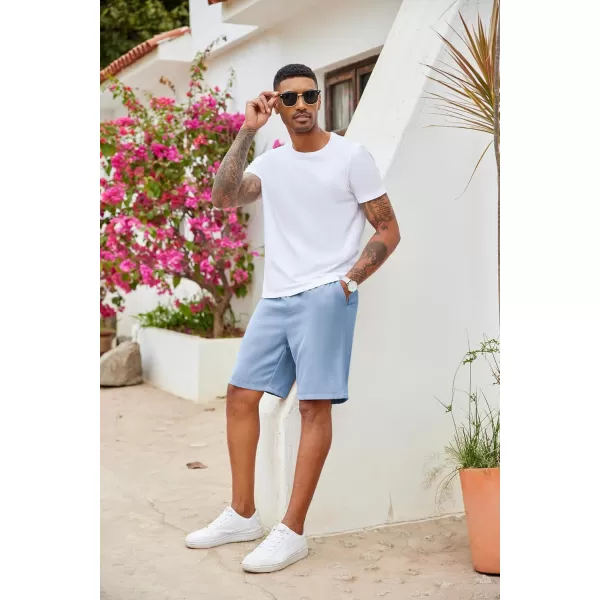 COOFANDY Men's Casual Drawstring Shorts Lightweight Elastic Waist Walking Shorts with Pockets