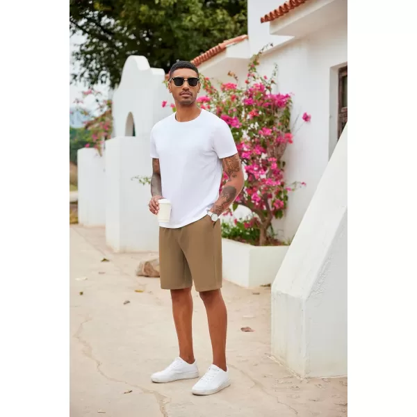 COOFANDY Men's Casual Drawstring Shorts Lightweight Elastic Waist Walking Shorts with Pockets