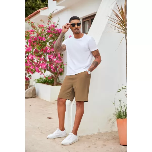 COOFANDY Men's Casual Drawstring Shorts Lightweight Elastic Waist Walking Shorts with Pockets