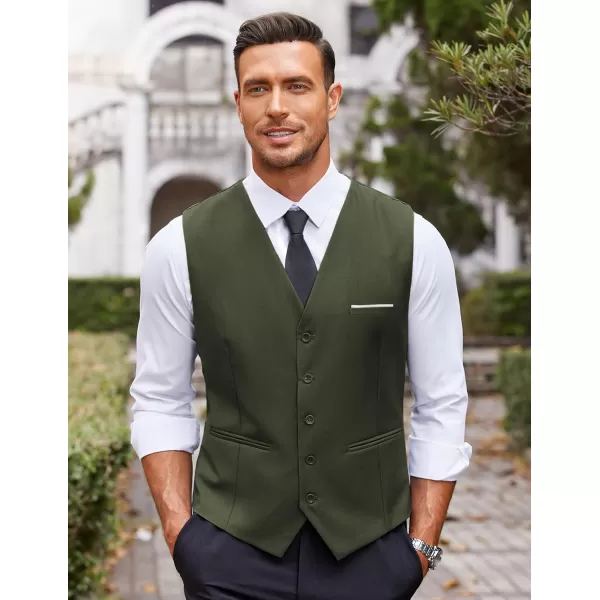 COOFANDY Men's Casual Dress Suit Vest Slim Fit Business Formal Waistcoat Vest