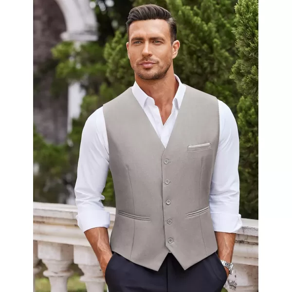 COOFANDY Men's Casual Dress Suit Vest Slim Fit Business Formal Waistcoat Vest