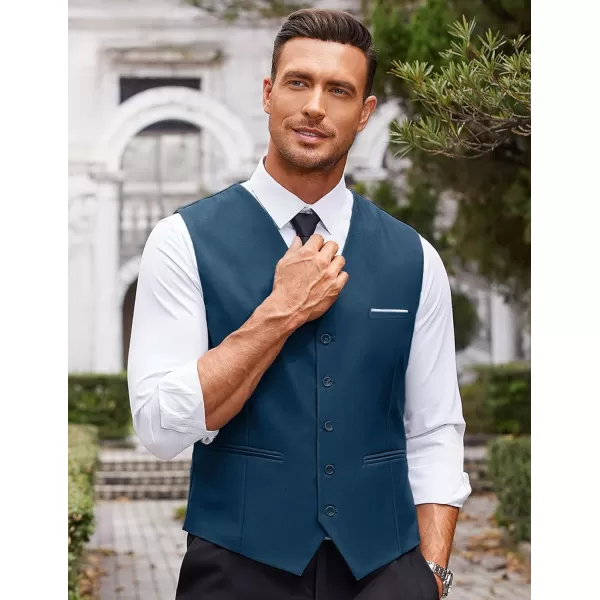 COOFANDY Men's Casual Dress Suit Vest Slim Fit Business Formal Waistcoat Vest