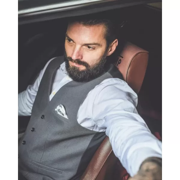 COOFANDY Men's Casual Dress Suit Vest Slim Fit Business Formal Waistcoat Vest