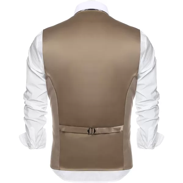 COOFANDY Men's Casual Dress Suit Vest Slim Fit Business Formal Waistcoat Vest