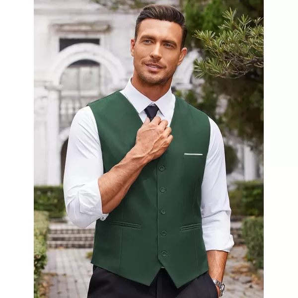 COOFANDY Men's Casual Dress Suit Vest Slim Fit Business Formal Waistcoat Vest