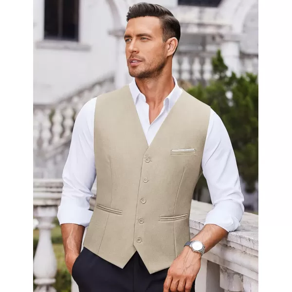 COOFANDY Men's Casual Dress Suit Vest Slim Fit Business Formal Waistcoat Vest