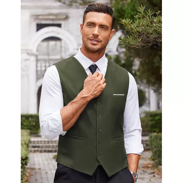 COOFANDY Men's Casual Dress Suit Vest Slim Fit Business Formal Waistcoat Vest