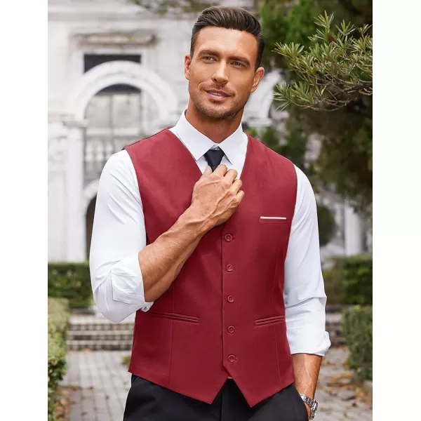 COOFANDY Men's Casual Dress Suit Vest Slim Fit Business Formal Waistcoat Vest