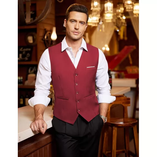 COOFANDY Men's Casual Dress Suit Vest Slim Fit Business Formal Waistcoat Vest