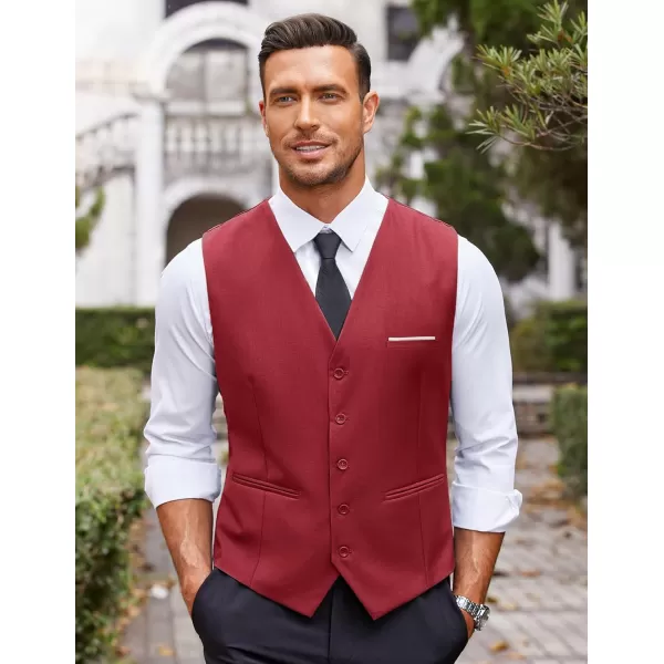 COOFANDY Men's Casual Dress Suit Vest Slim Fit Business Formal Waistcoat Vest