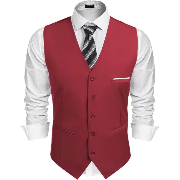 COOFANDY Men's Casual Dress Suit Vest Slim Fit Business Formal Waistcoat Vest