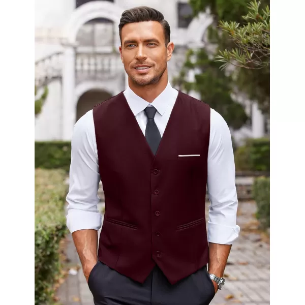 COOFANDY Men's Casual Dress Suit Vest Slim Fit Business Formal Waistcoat Vest