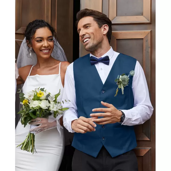 COOFANDY Men's Casual Dress Suit Vest Slim Fit Business Formal Waistcoat Vest
