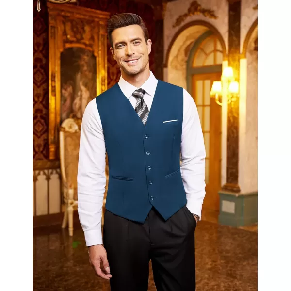COOFANDY Men's Casual Dress Suit Vest Slim Fit Business Formal Waistcoat Vest